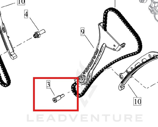 Timing Chain Guide Replacement Bolt (Bolt Only)